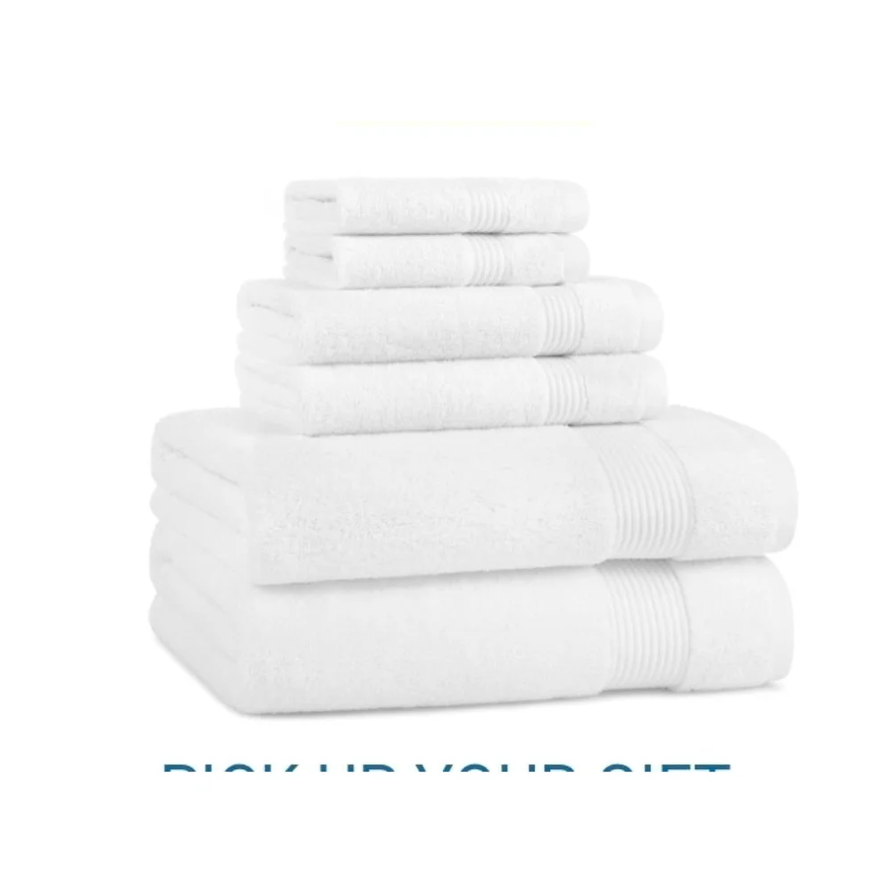 Bliss Bath & Home 6-Piece Bath Towel Set One Size White - Picture 2 of 3